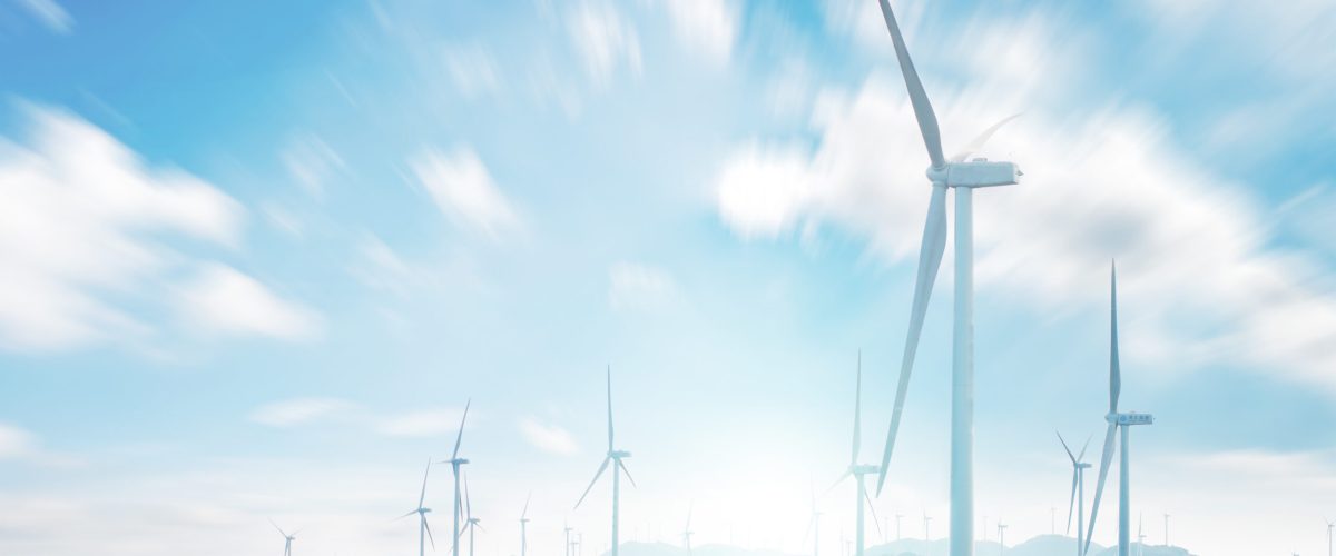 wind turbines in Oiz eolic park. Basque Country